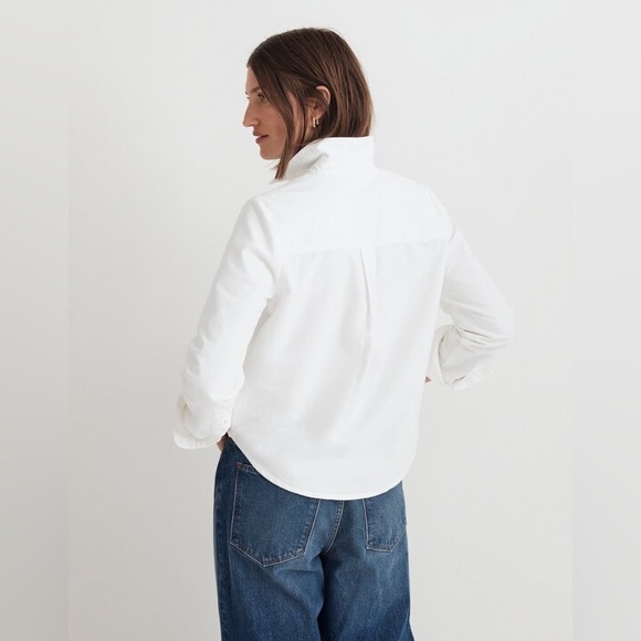 NWT Madewell Oxford Button-Up Shrunken Shirt - Picture 4 of 11